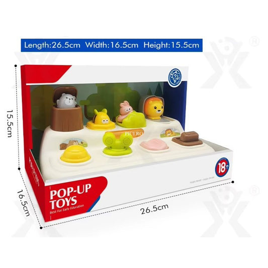 Jucărie senzorială pentru bebeluși - Pop-up Animaluțe