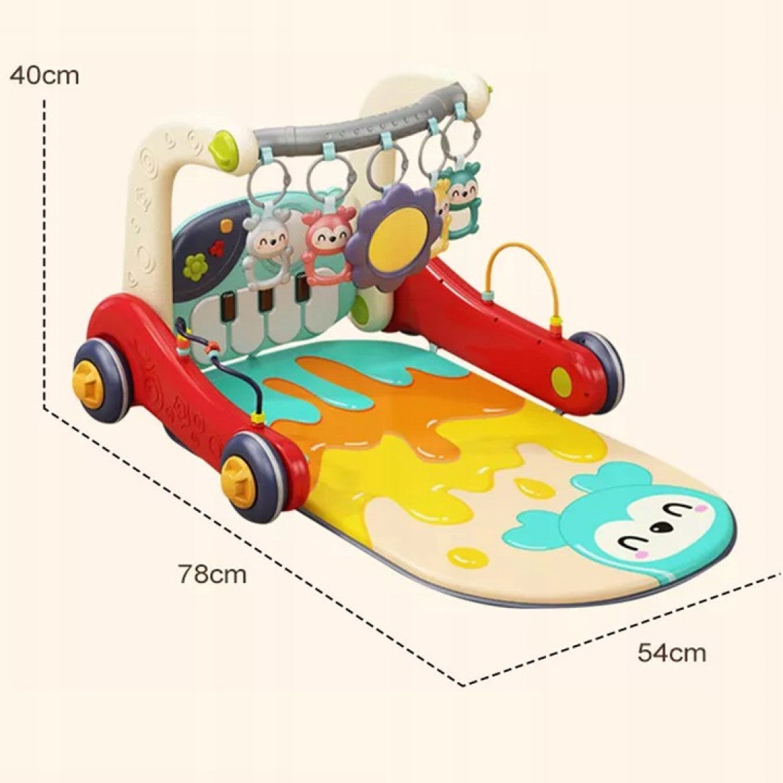 Antemergator interactiv si saltea de joaca bebelusi Multistage Walker 3 in 1