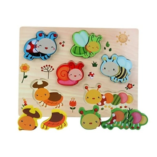 Puzzle Lemn Insecte HZRT-2