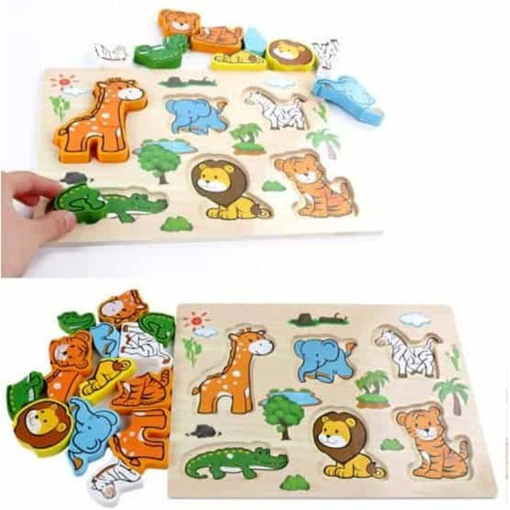 Puzzle Lemn Animale Salbatice HZRT-1
