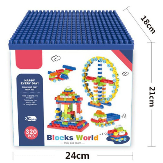 Set 320 de piese de construit Blocks World SOLTOY®