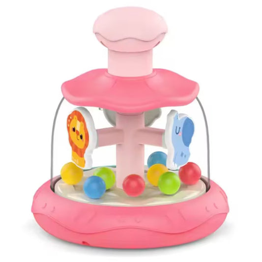 Jucarie muzicala de dezvoltare pentru copii – Carusel muzical, roz si albastru