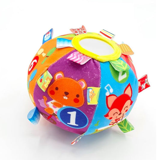 Minge senzoriala textila cu oglinda pentru bebelusi