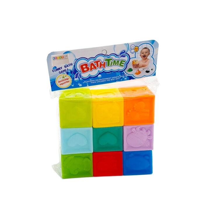 9 Cuburi Siliconate Moi pentru Baie si Dentitie (6L+)