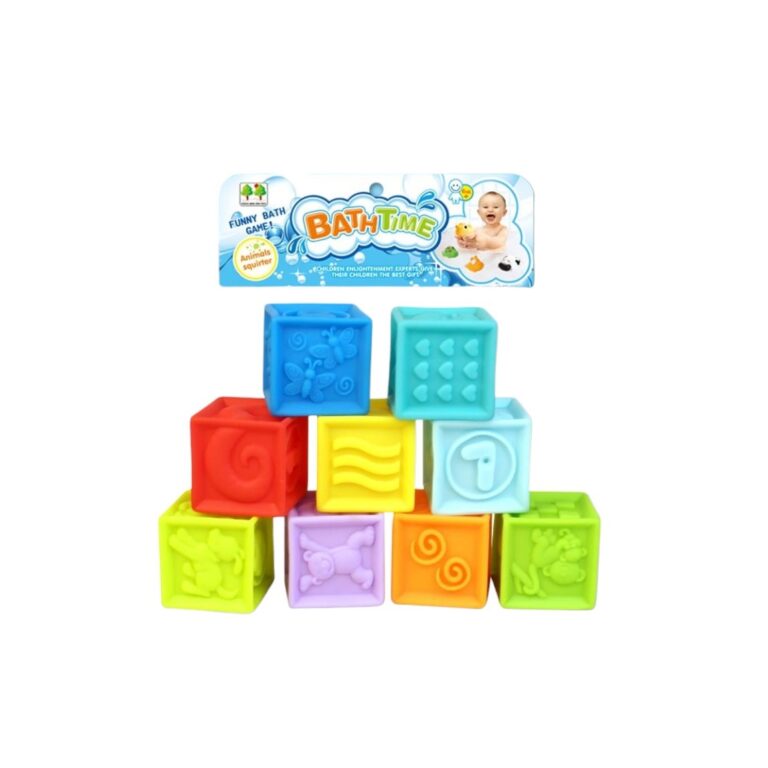 9 Cuburi Siliconate Moi pentru Baie si Dentitie (6L+)