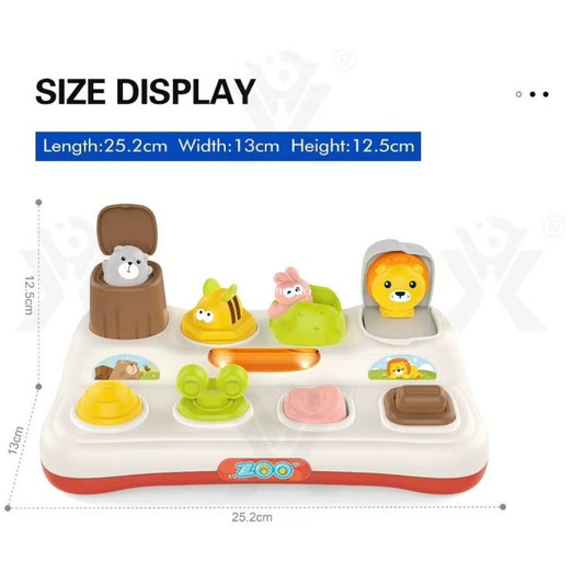 Jucărie senzorială pentru bebeluși - Pop-up Animaluțe