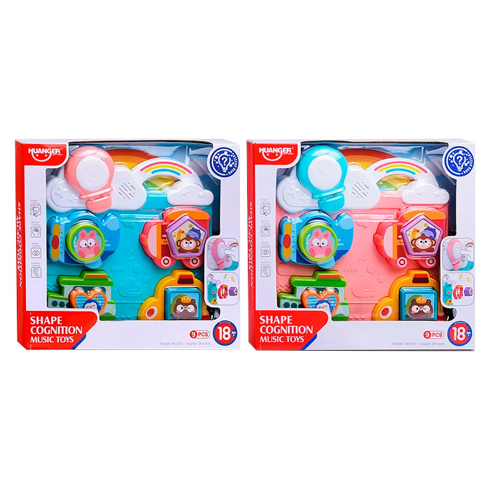 Jucărie Educativă Busy Board cu Muzică și Lumini, Sortare Forme, Huanger
