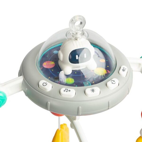 Arcada cu jucarii muzicale si carusel pentru patut sau carucior Nava Spatiala