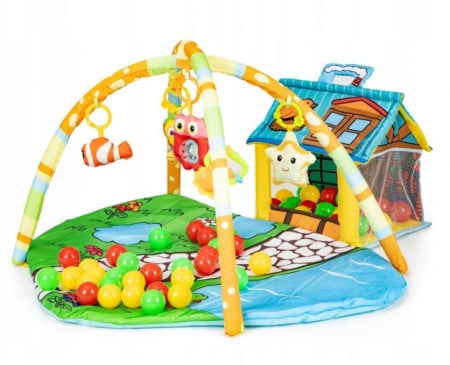 Salteluta Interactiva Bebelusi si Casuta cu 30 Bile