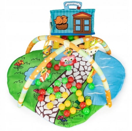 Salteluta Interactiva Bebelusi si Casuta cu 30 Bile