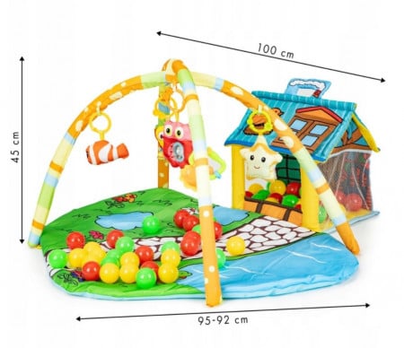 Salteluta Interactiva Bebelusi si Casuta cu 30 Bile