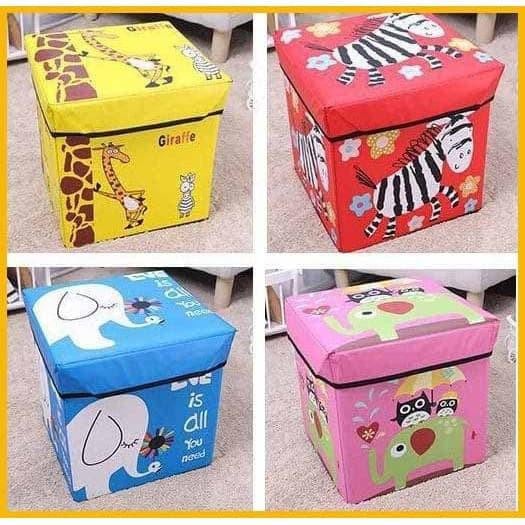 Cutie pliabila pentru depozitarea jucariilor cu elefant,roz