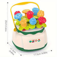 Jucarie educativa si creativa pentru bebelusi Cos cu Flori 