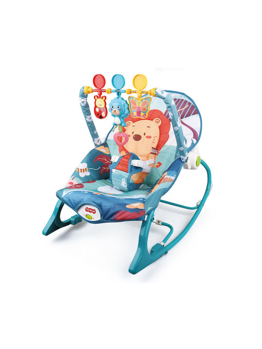 Balansoar si scaun electric 3 in 1 pentru bebelusi, Multifunctional cu Cantece de leagan si vibratii linistitoare, Centura in 3 puncte si Spatar Reglabil