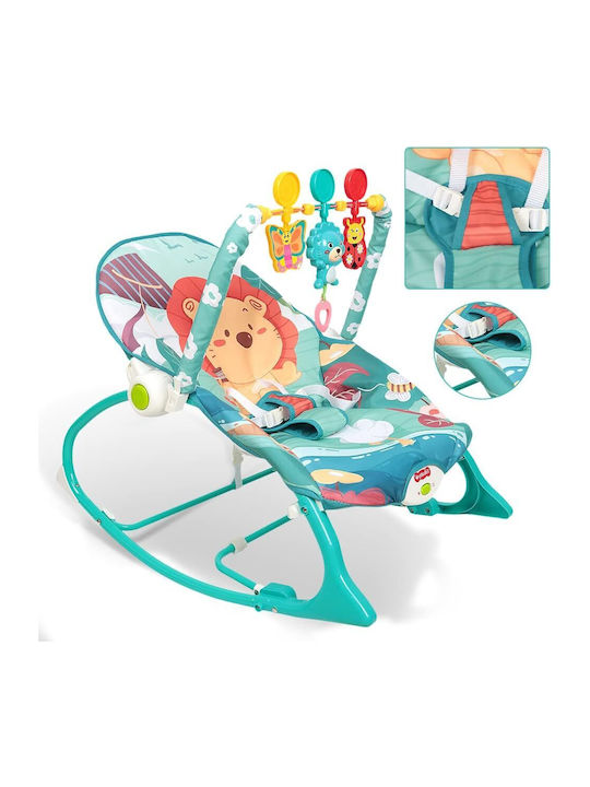 Balansoar si scaun electric 3 in 1 pentru bebelusi, Multifunctional cu Cantece de leagan si vibratii linistitoare, Centura in 3 puncte si Spatar Reglabil