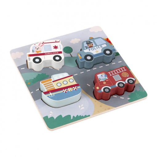 Puzzle lemn Kabi trafic 0146