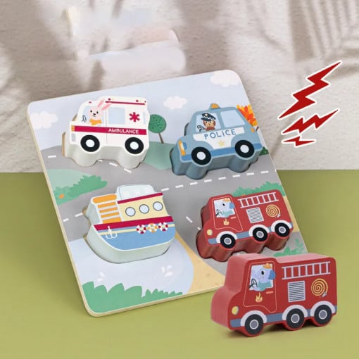 Puzzle lemn Kabi trafic 0146