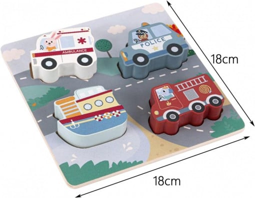 Puzzle lemn Kabi trafic 0146