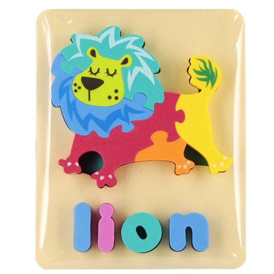 Puzzle animale colorate, set 12 bucati