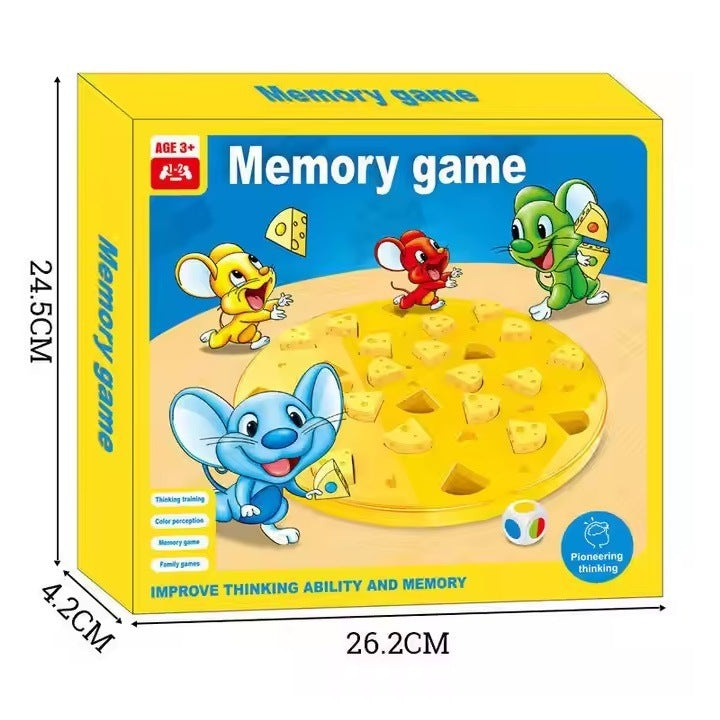 Joc de memorie, cu Soricei si branza, pentru copii 3+