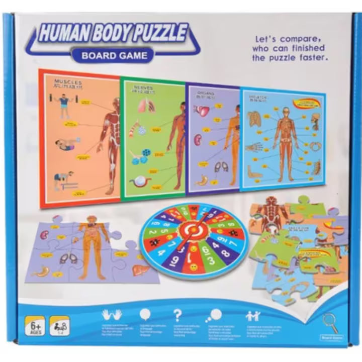 Puzzle magnetice – Joc de masa, Parti ale corpului uman