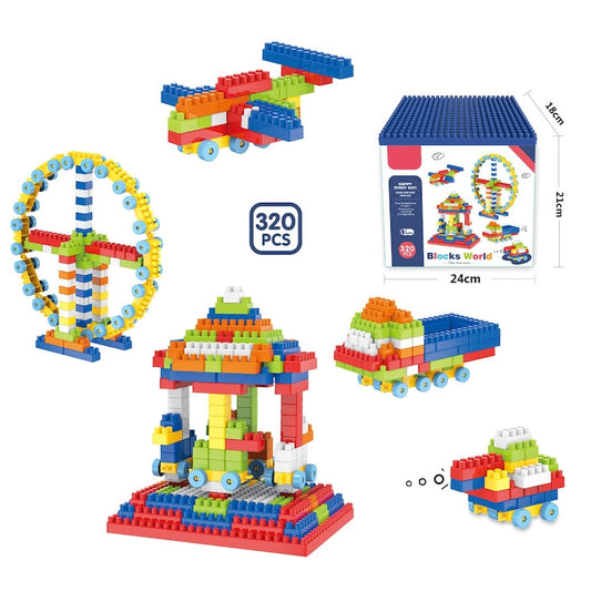 Set 320 de piese de construit Blocks World SOLTOY®