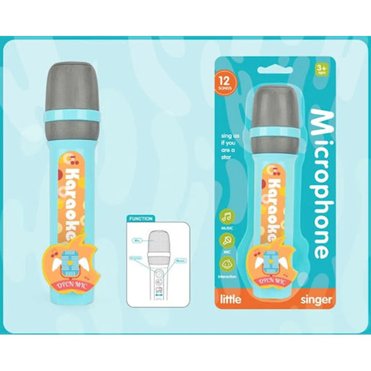 Microfon pentru copii cu muzica - albastru