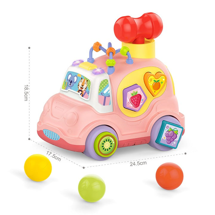 Jucarie interactiva de sortare Mappy Camionul cu sunete, roz