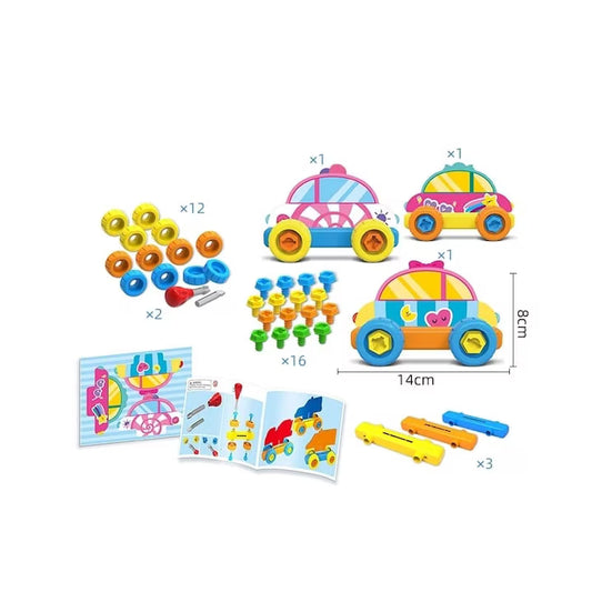 Set de constructie DIY, 3 masini Fashion