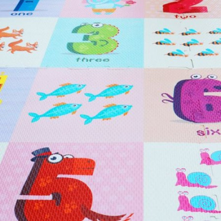 Puzzle tip covoras Jumbo din spuma EVA, piese mari, cifrele si animalele