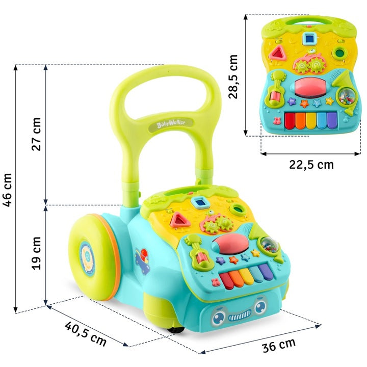 Antepremergator educational 2in1 Ricokids Walker Car Turcoaz