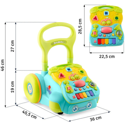 Antepremergator educational 2in1 Ricokids Walker Car Turcoaz