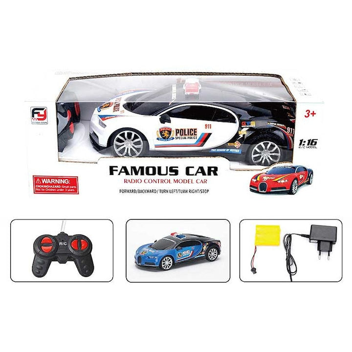 Masinuta de curse Politie cu telecomanda