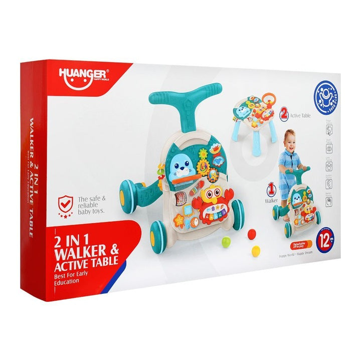 Antepremergator Malplay 2 in 1, cu jucarii detasabile, albastru,rosu