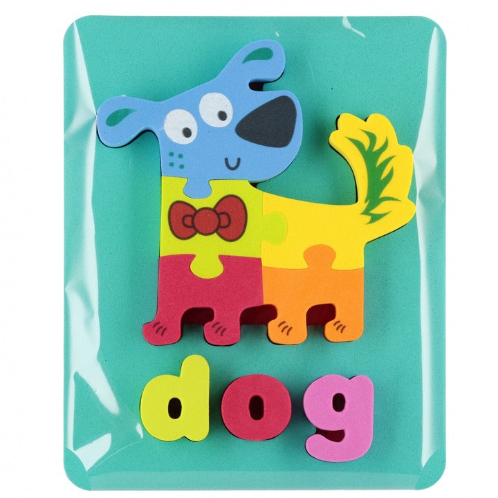 Puzzle animale colorate, set 12 bucati