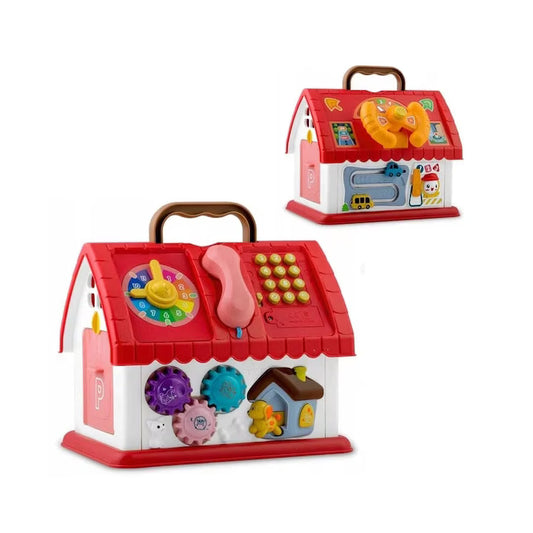 Casa de jucarie cu telefon interactiv, sunete, volan si butoane