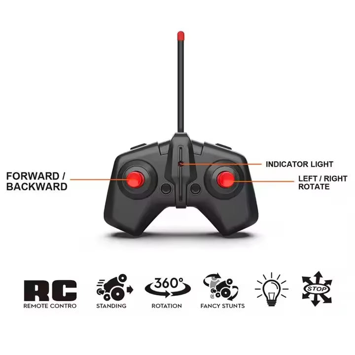 Masinuta cu 2 fete, 5 roti, se invarte 360°, 3 ani+, rosu