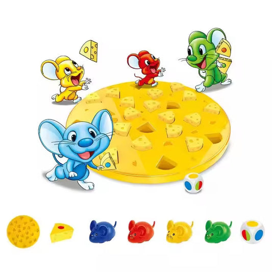 Joc de memorie, cu Soricei si branza, pentru copii 3+