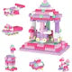 Set 140 de piese de construit Building Blocks SOLTOY® roz