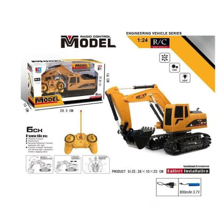 Excavator cu telecomanda pentru copii