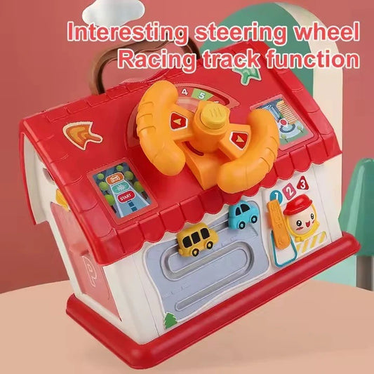 Casa de jucarie cu telefon interactiv, sunete, volan si butoane