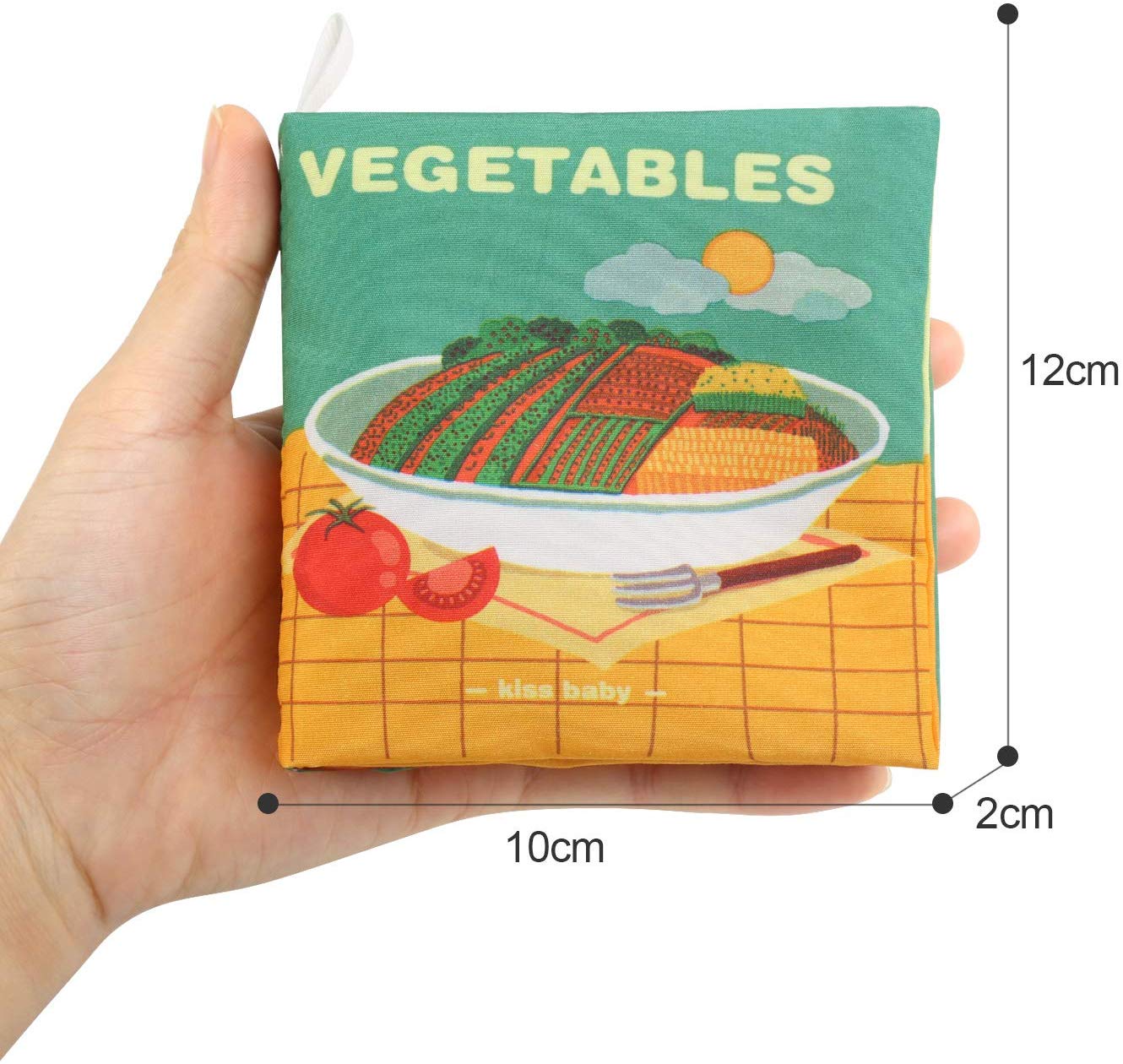 Set 6 carti senzoriale textile pentru bebelusi cu fosnitoare, Multicolor