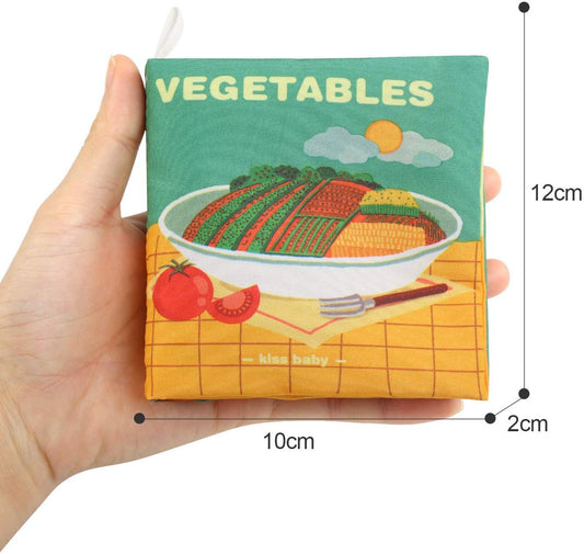 Set 6 carti senzoriale textile pentru bebelusi cu fosnitoare, Multicolor