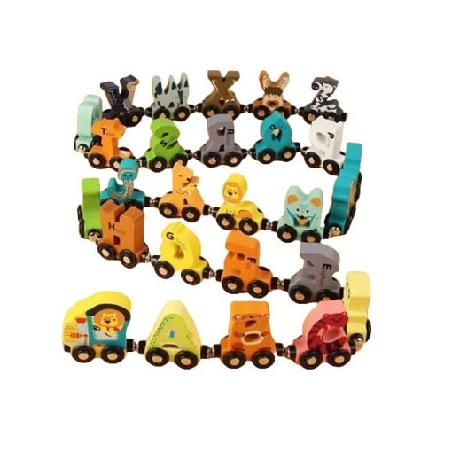 Jucărie de Lemn Tren Magnetic